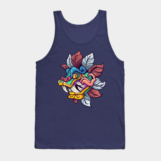 Quetzalcoatl head Tank Top by memoangeles